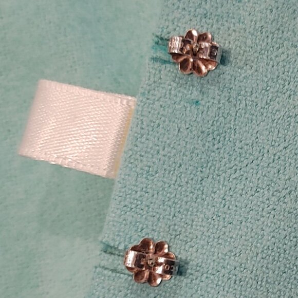 Tiffany & Co. Sterling Silver and 14K Yellow Gold Rope Stud Earrings with pouch - Picture 15 of 16